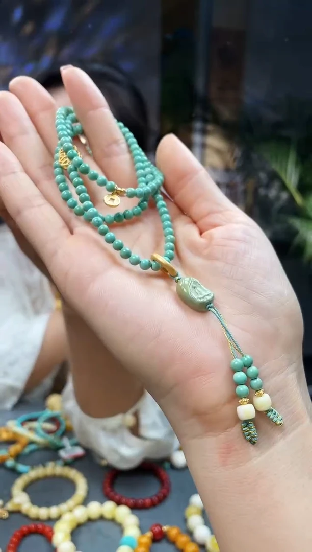 【闪购商品】绿松石颈饰银S925镶嵌项链