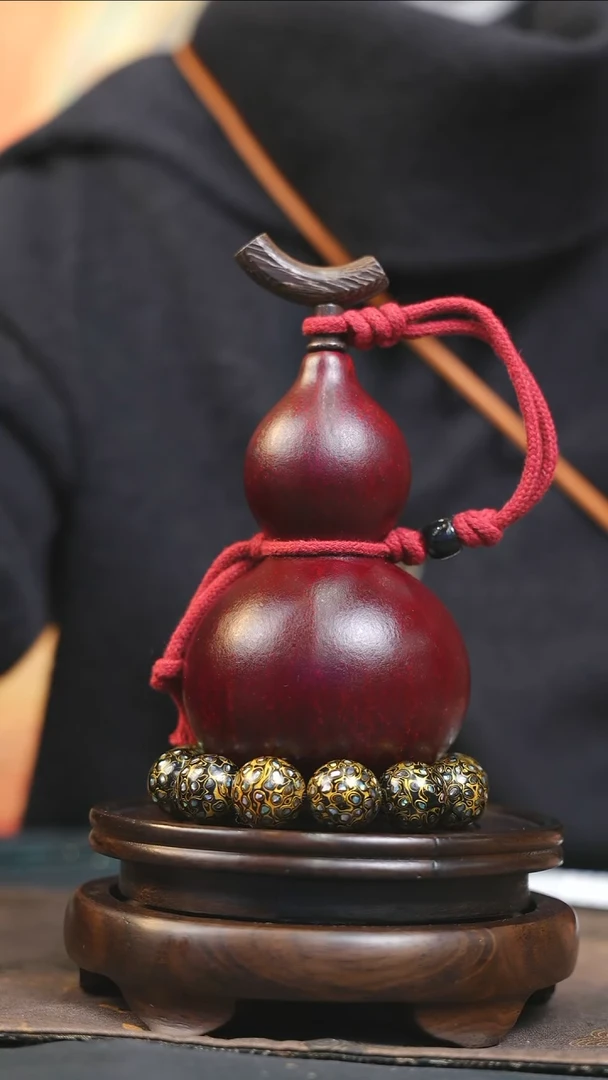 【闪购商品】YQ217大漆酒葫芦不包手串及旋转底座