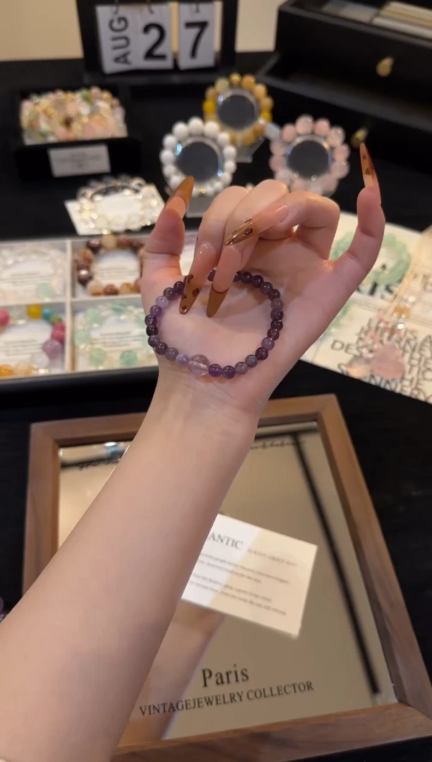 合金手链水晶紫色多宝手链x3333