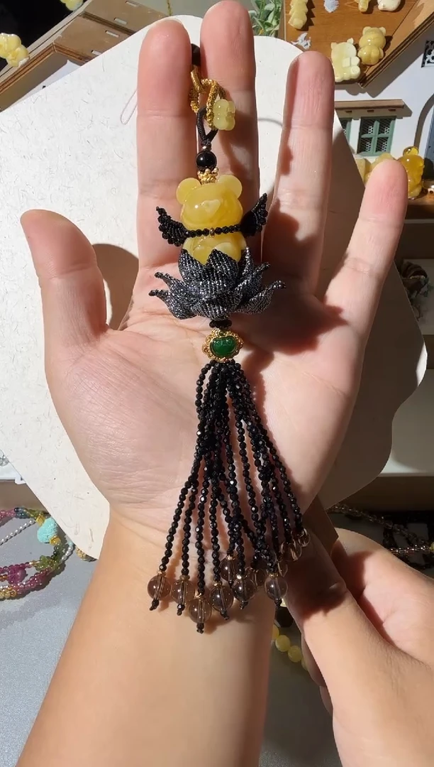 蜜蜡吊坠(不含链)未镶嵌蜜蜡小熊吊坠车挂