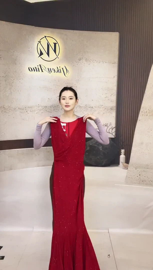 鱼尾无袖裙-备注尺码