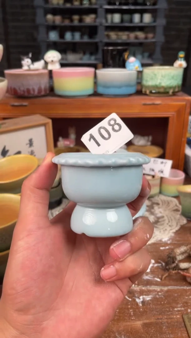 瓷片108知木小芳花盆