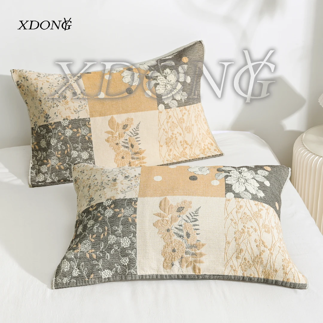 XDONGY（冬云家纺）52*78法国皇室定制 薇薇安 雨露棉麻 枕巾一对装