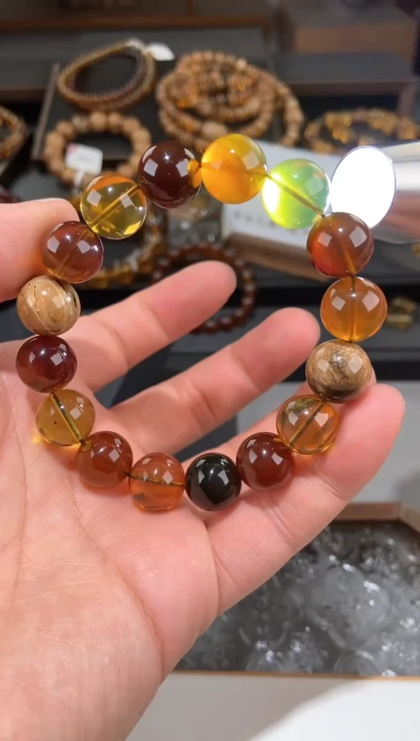 【闪购商品】琥珀手链未镶嵌多宝手串
