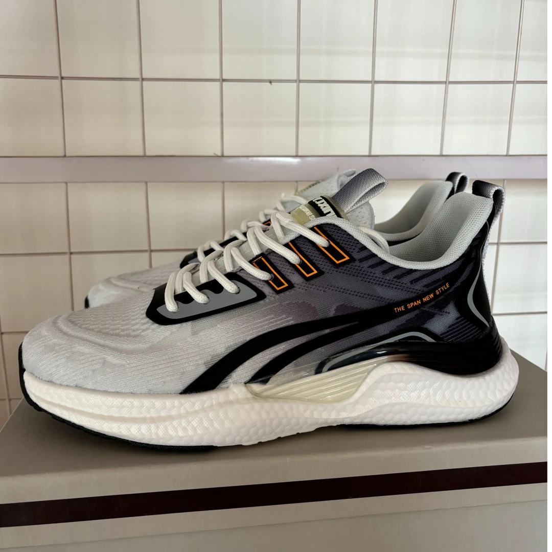 男士运动鞋夏季新款爆米花轻底网面软底鞋减震百搭单鞋舒适男款