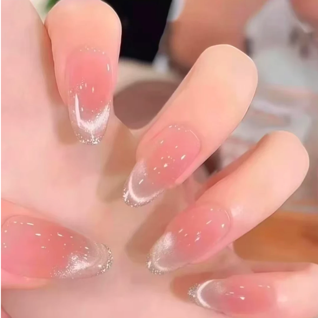 【素颜】裸色猫眼短款穿戴甲日常温柔气质美甲