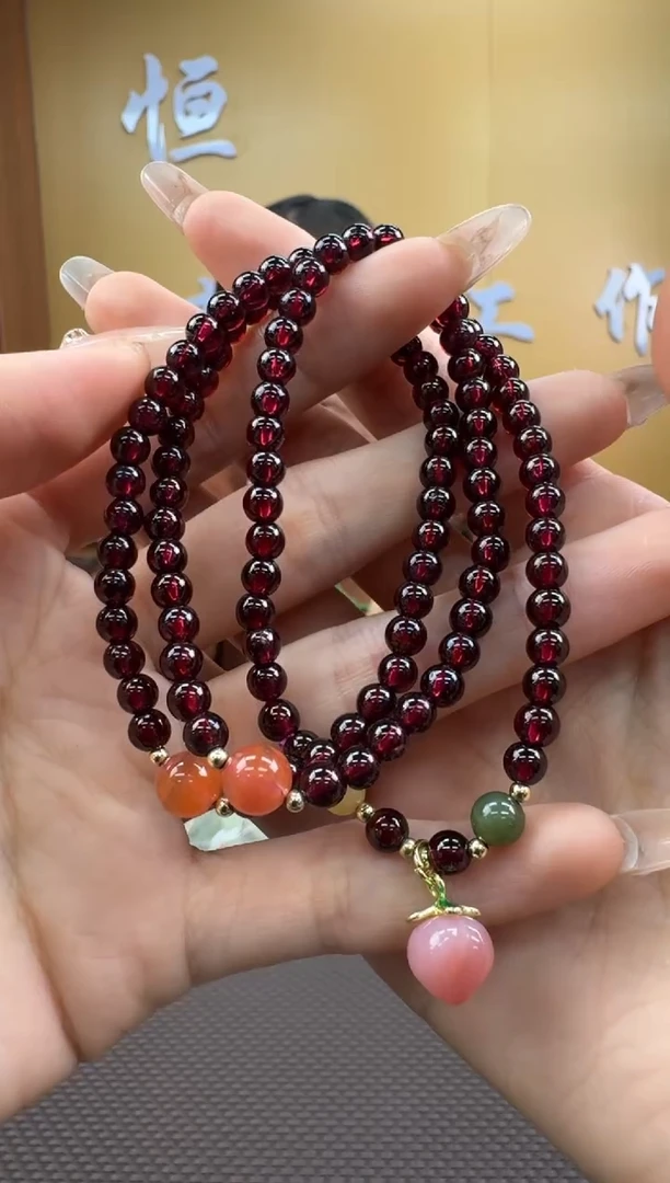 【闪购商品】石榴石手串未镶嵌5mm