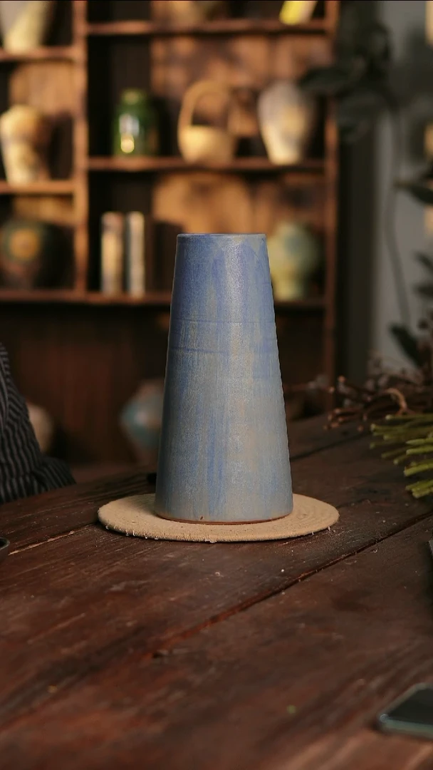 摆件30-466 陶瓷花器高29口径8