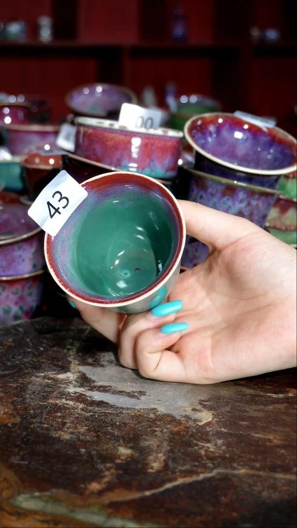 摆件精品窑变钧瓷茶器