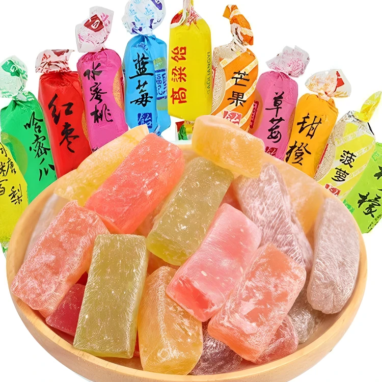 【山东特产高粱饴年货】拉丝水果软糖混合装喜糖糖果原味多口味Q弹
