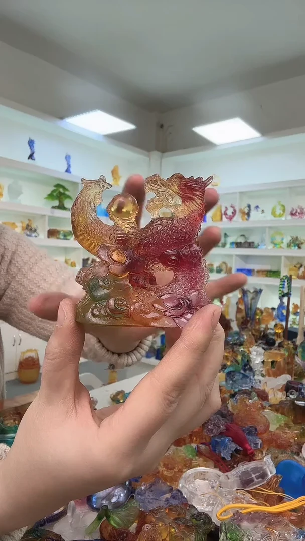 手工艺品琉璃龙凤