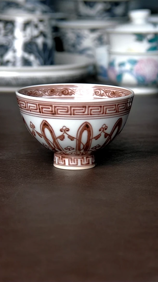 其他瓷釉里红主人杯