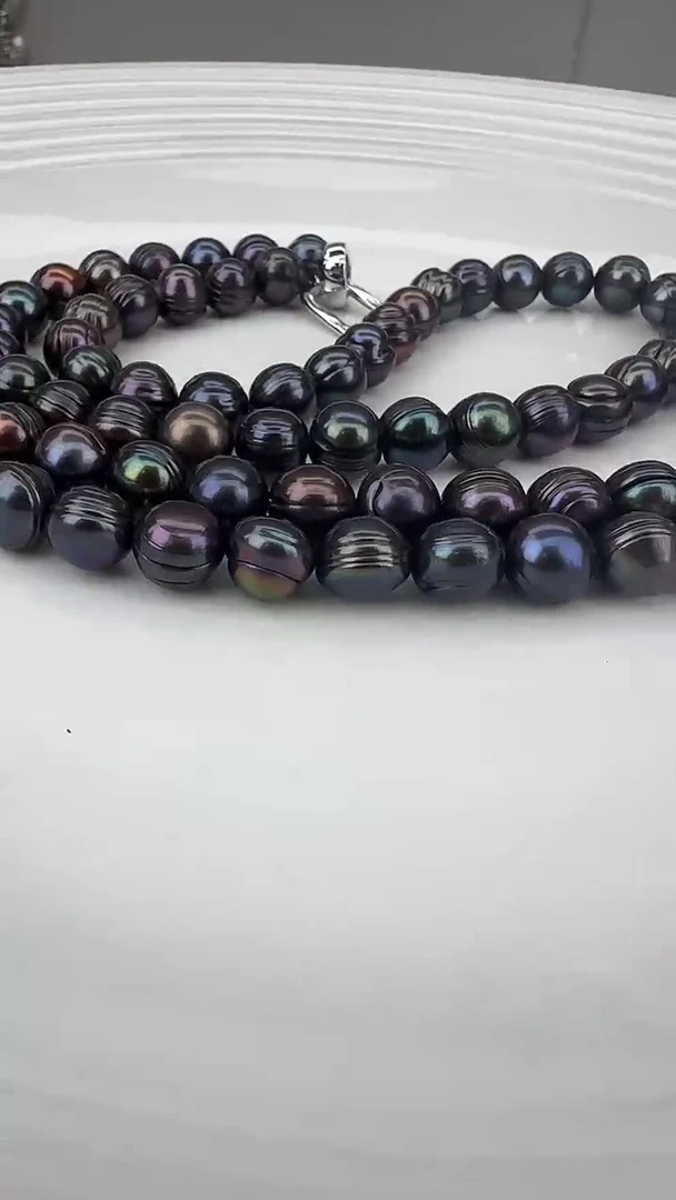 颈饰银S925镀金镶嵌淡水珍珠1