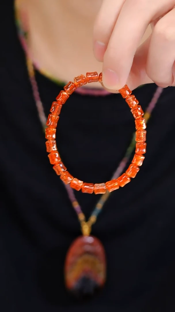 未镶嵌【殿堂级】金太阳竹节单圈6mm长石多样性发其一