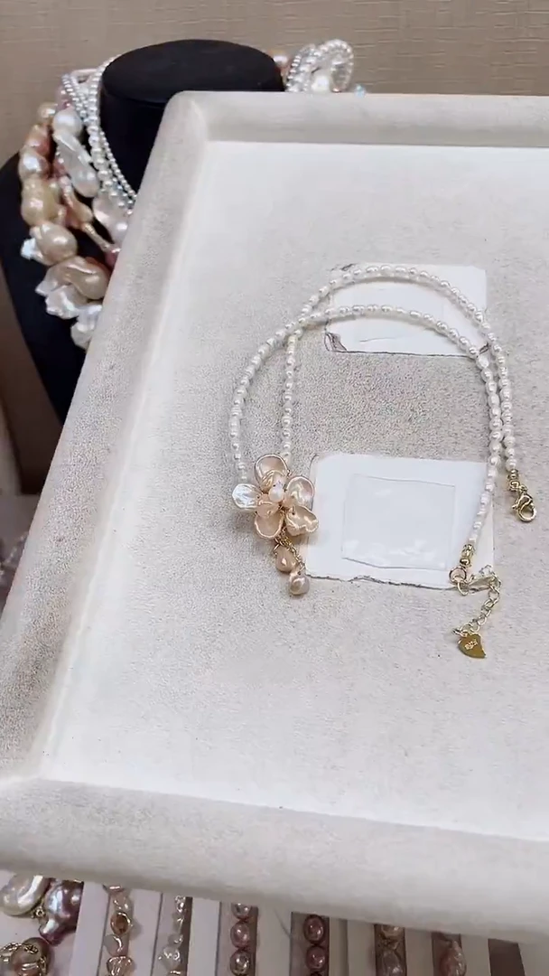 未镶嵌项链淡水珍珠【纯恬饰品】