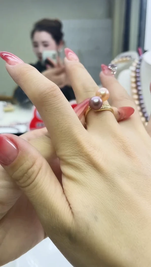 未镶嵌戒指淡水珍珠设计款戒指