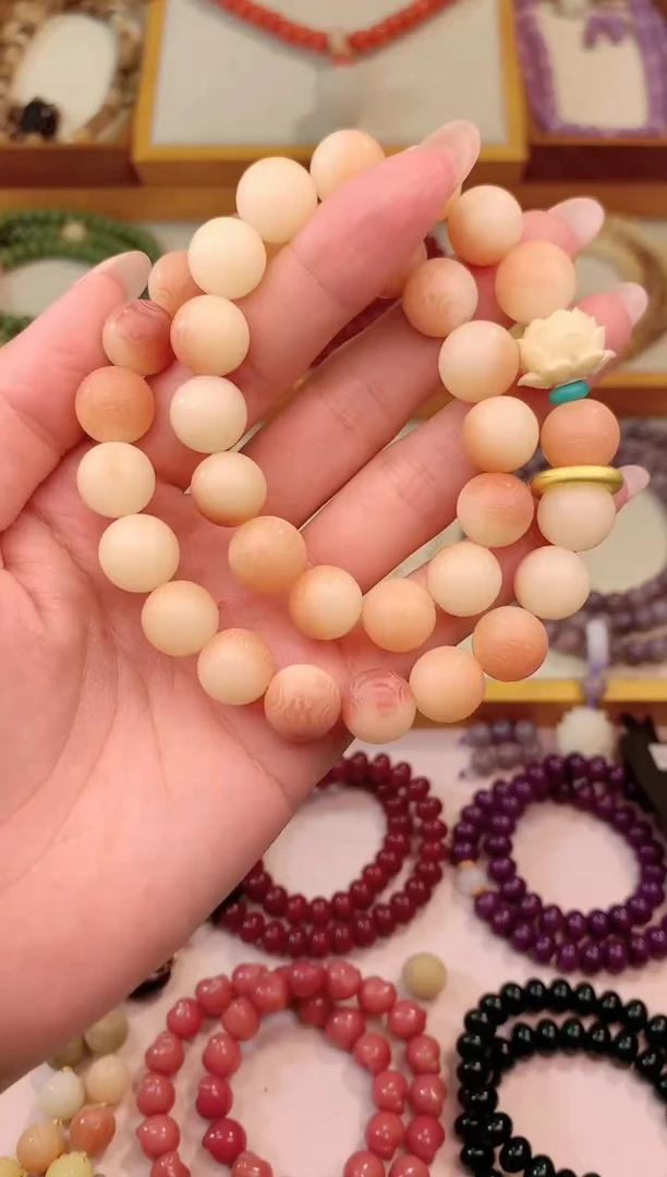 手串白玉菩提孤品