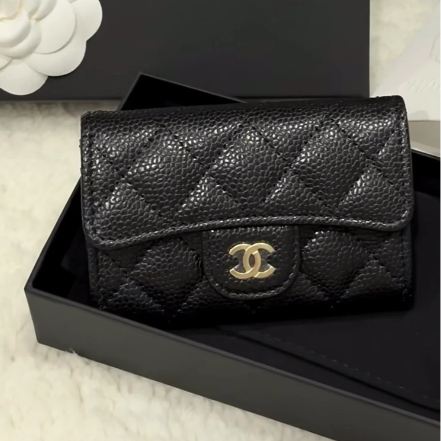 未使用 Chanel/香奈儿 珊珊专属 CF 短款口盖钱包 11.5cm 黑色