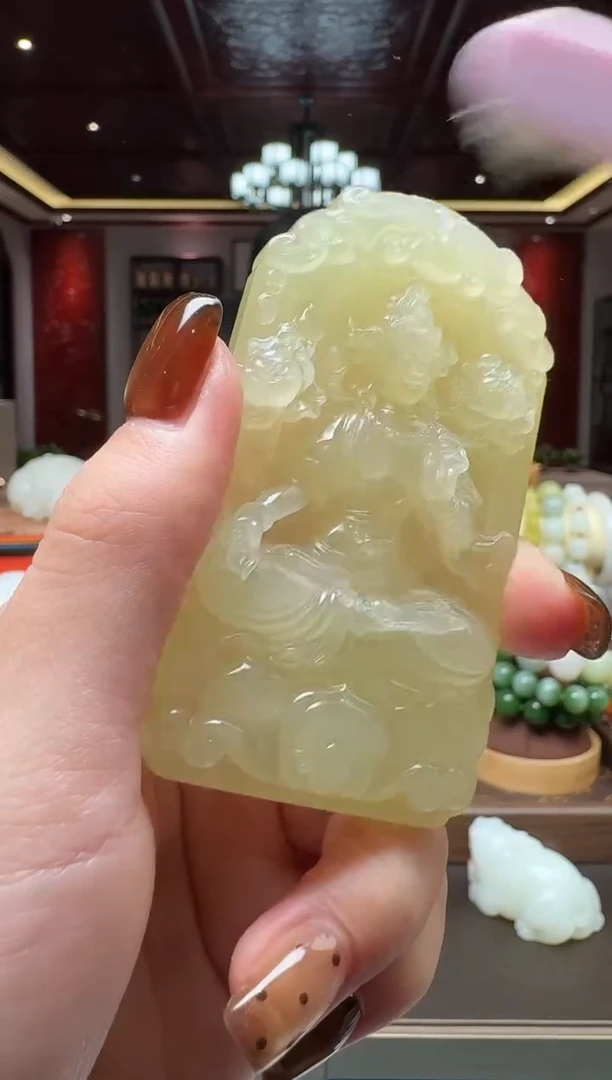 未镶嵌和田玉挂件叶*1