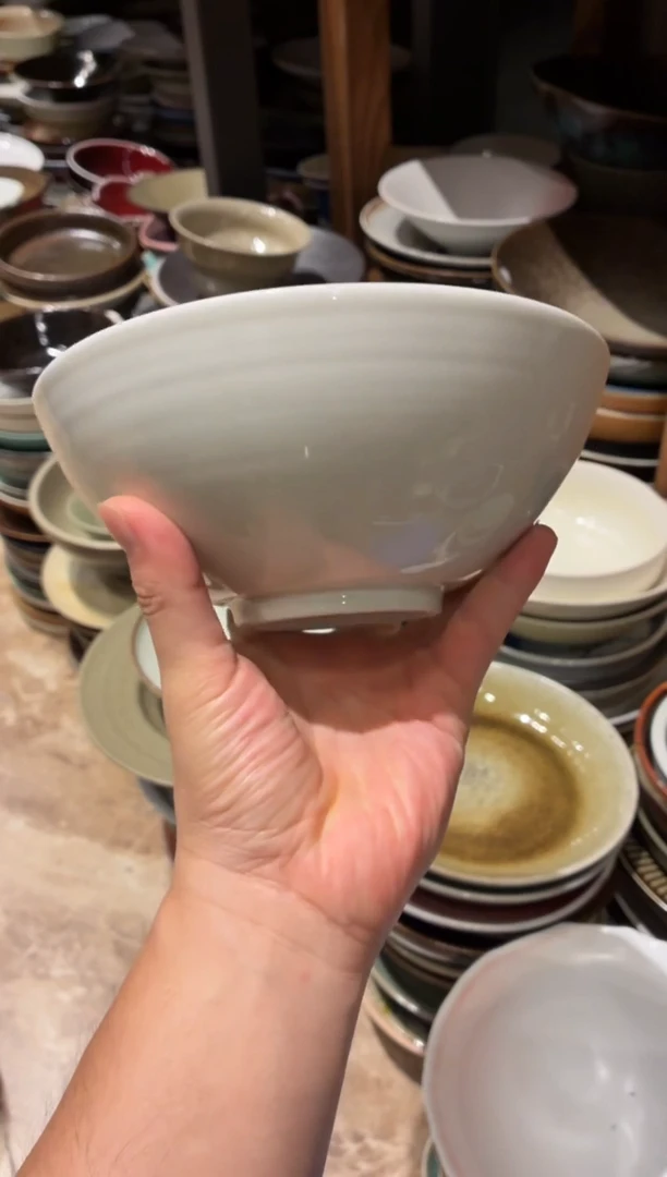 瓷片又****桥951定白手工面碗1个