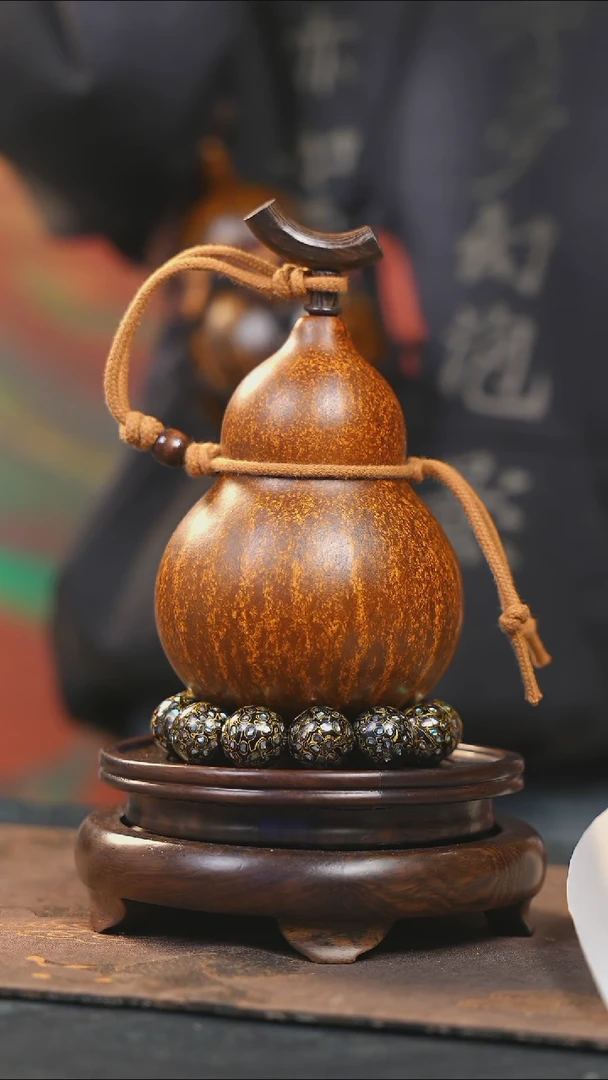 【闪购商品】YQ188大漆酒葫芦不包手串及旋转底座