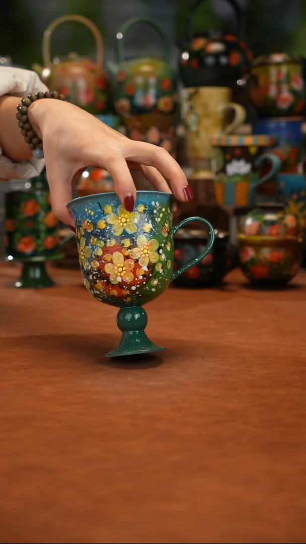 紫砂油画手绘釉下彩