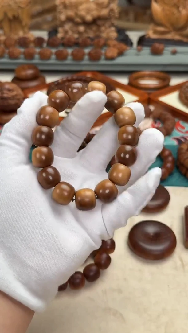 檀香木手串/手链15X16横纹单圈 印度老山檀香