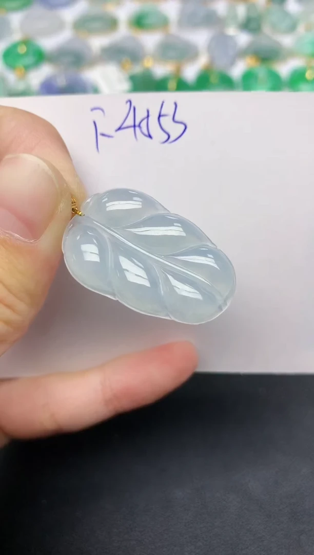 颈饰18K金镶嵌翡翠天然缅甸A货翡翠百元以上9元证书费自理