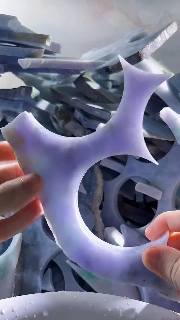 翡翠裸石缅甸翡翠A货文1989