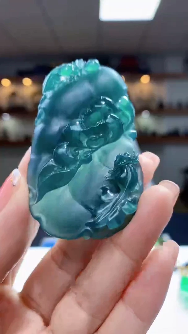 定制翡翠未镶嵌1087jj-毛货挂件229