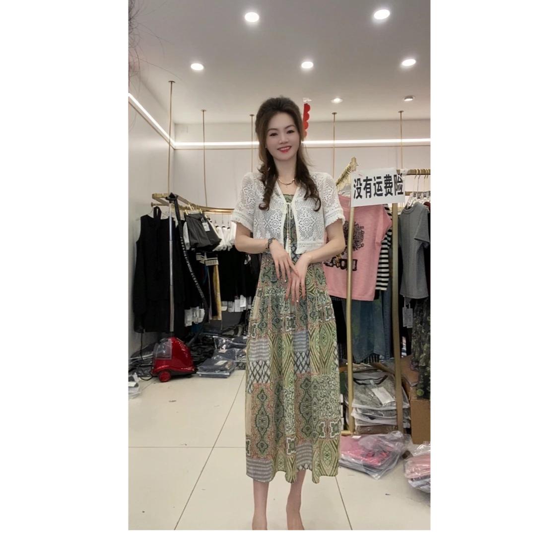 2025夏季新款时尚减龄显瘦两件套连衣裙