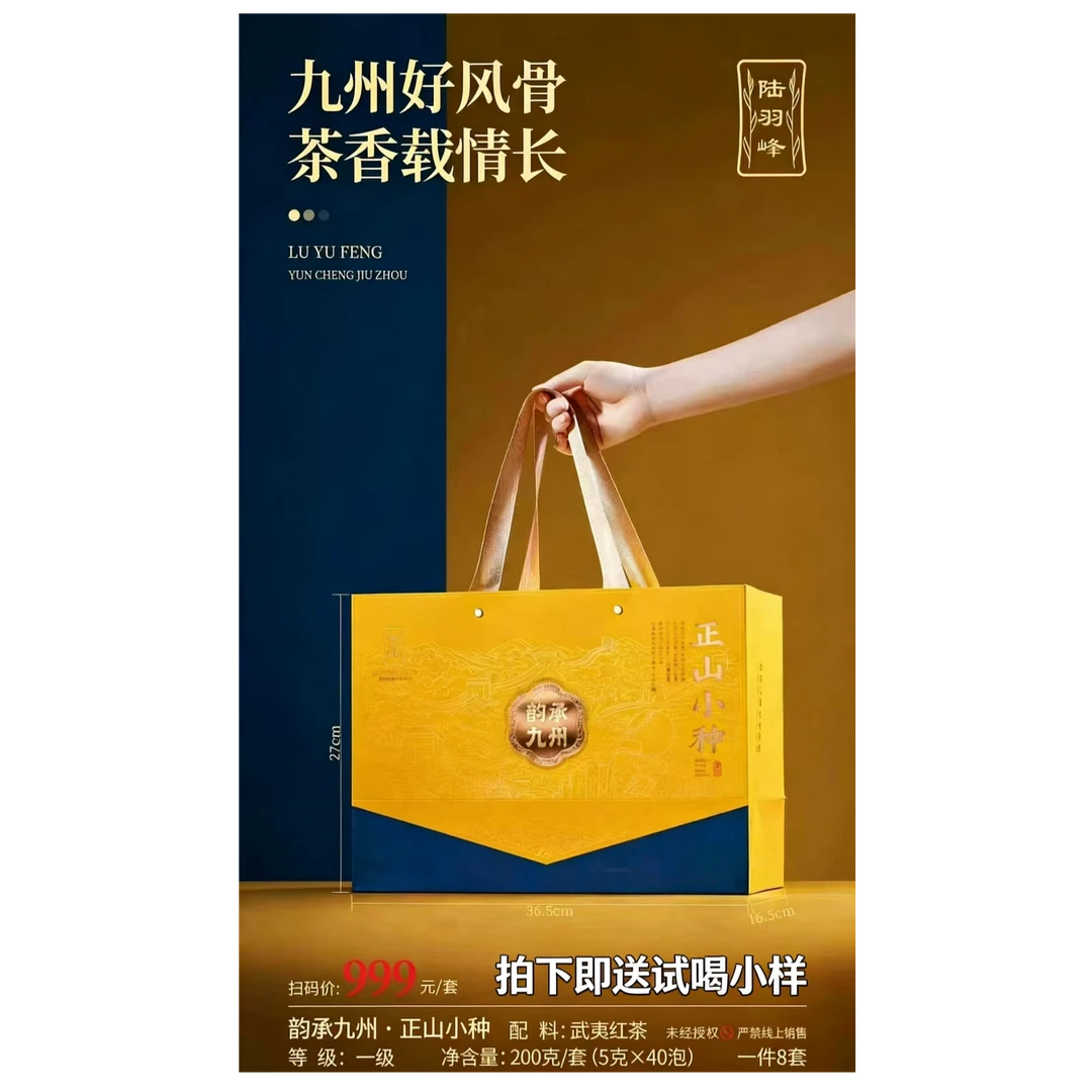 陆羽峰韵承九州正山小种一级武夷红茶200g*1(带礼袋)