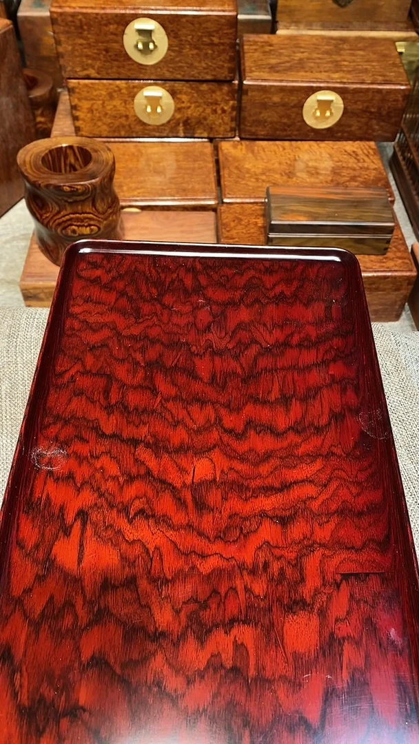 【闪购商品】红酸枝木类木艺茶盘