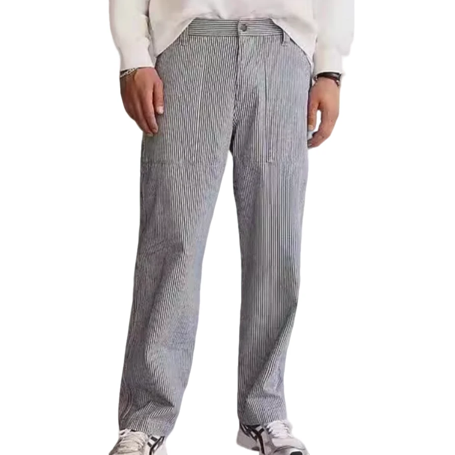 美系M Baggy Pants in Stripe 宽松竖条纹休闲工装长裤 CK0031Y