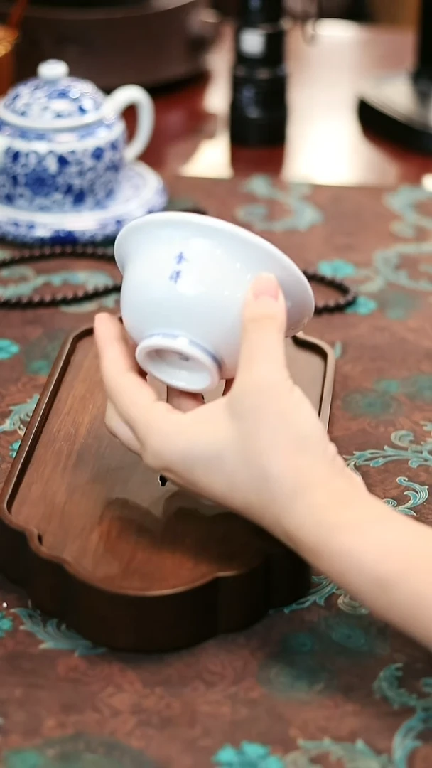 独*镹日陶柴窑手工手绘青