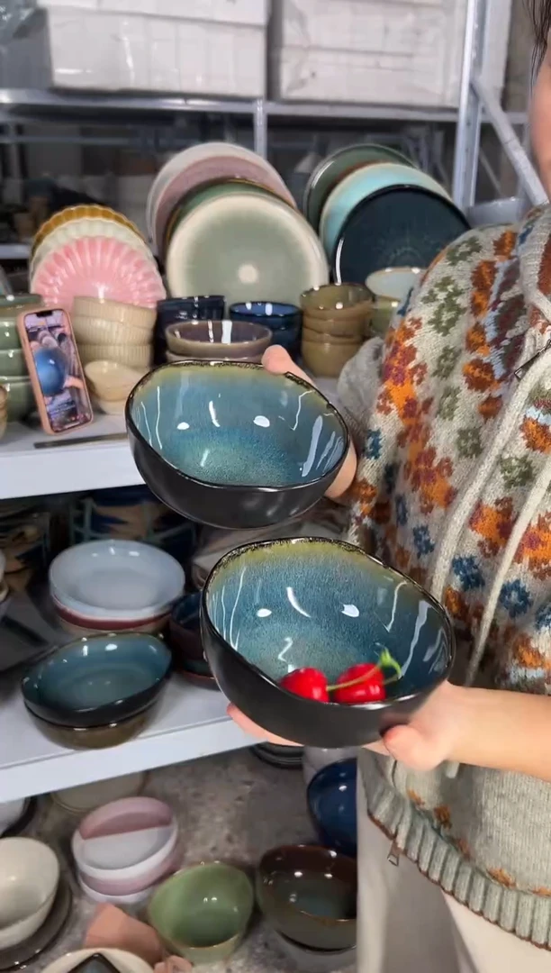 陶瓷外贸尾货瑕疵满20包邮X2米饭碗G1D