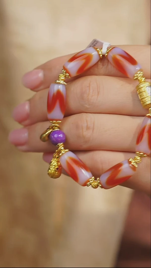 玛瑙/玉髓手串未镶嵌多样性发一