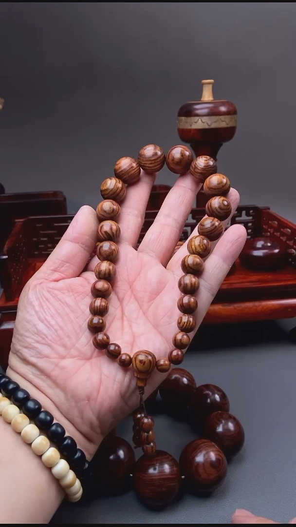 降香黄檀海南黄花梨罗汉珠手持