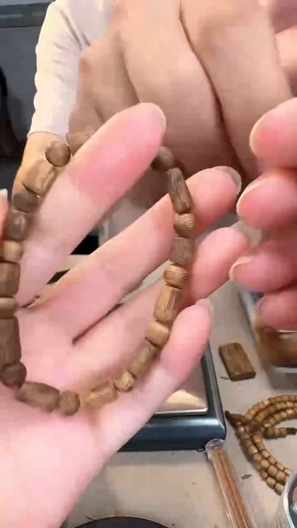 手串沉香海南绿奇楠淳化1年随形珠
