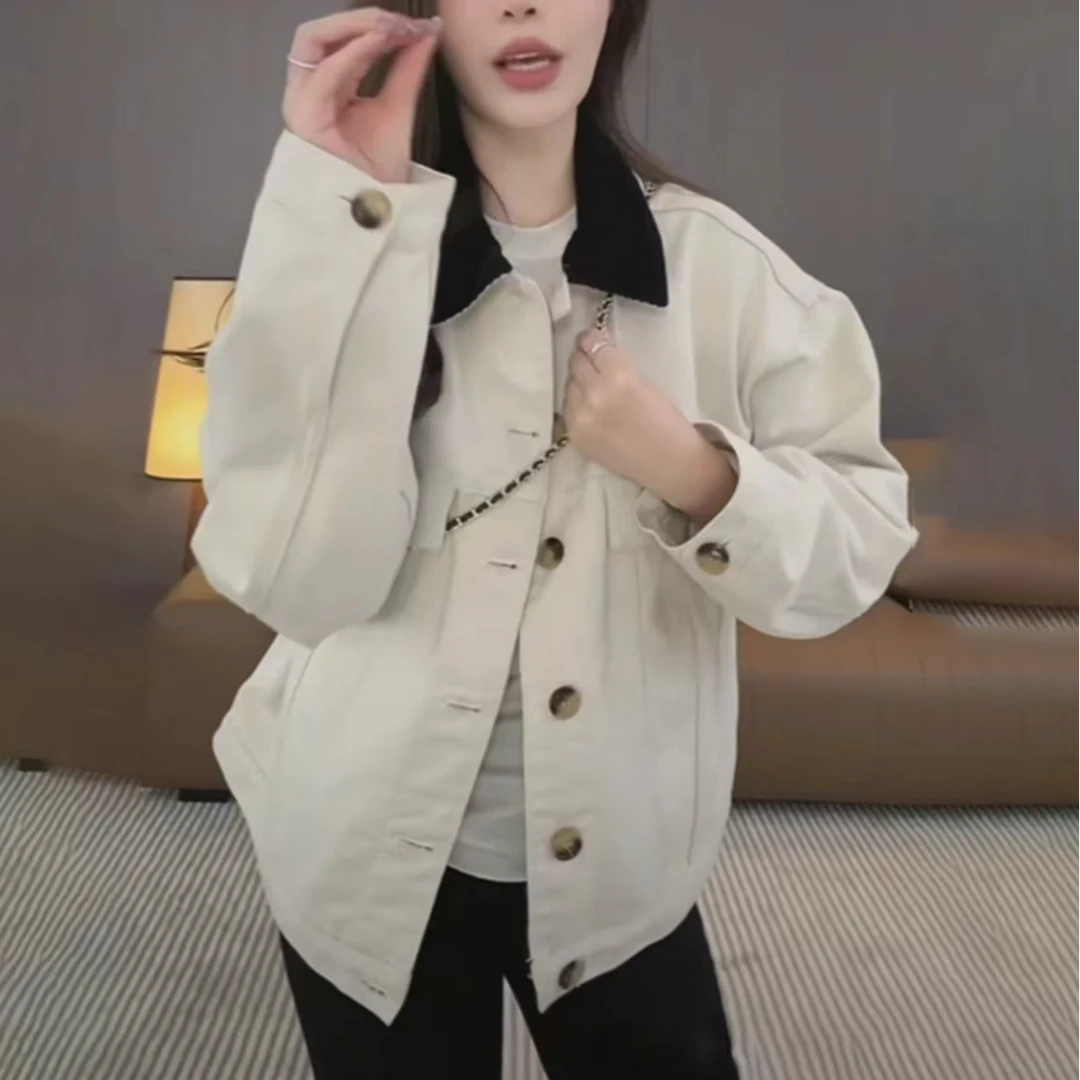“卡米尔爱恋”显瘦显脸小高级感休闲时尚洋气牛仔外套