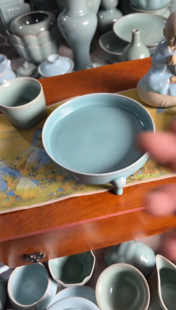 汝瓷平顶山汝瓷产品   三足洗