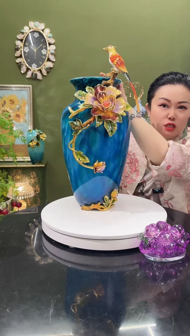 琉璃喜上眉梢花瓶