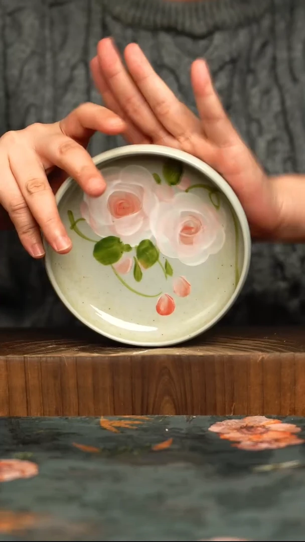 杯釉下彩手工手绘同款陶器