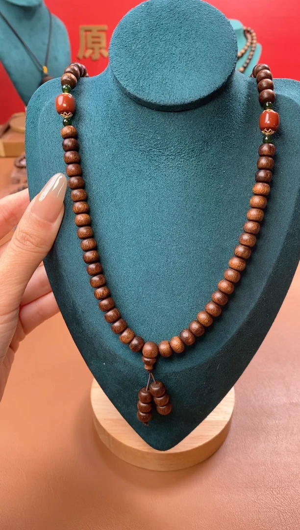 【闪购商品】沉香手串Y沉水玉化富森红土6*8*108颗