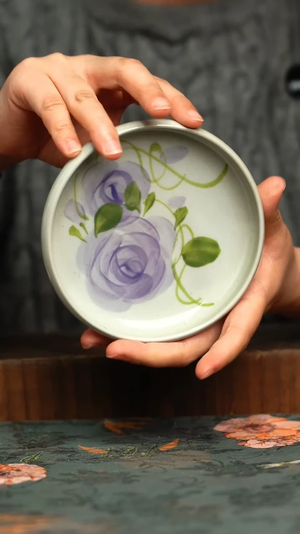 杯釉下彩手工手绘同款陶器