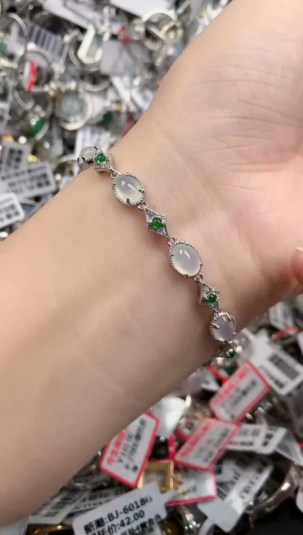 银S925镶嵌戒指翡翠999     5