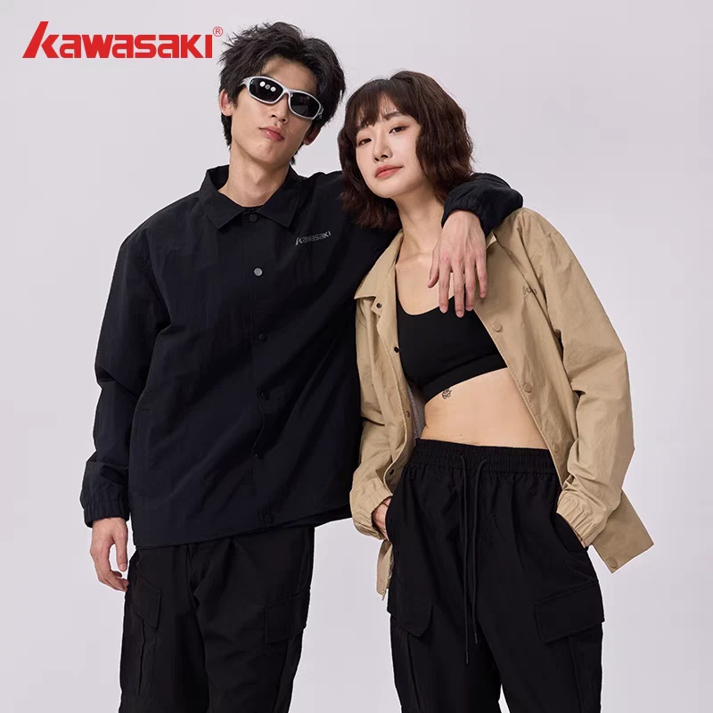 kawasaki/川崎时尚中性风外套秋冬款长袖休闲运动简约风上衣外套