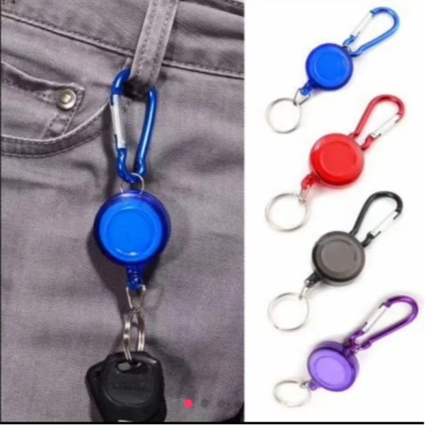 （利灵）失手绳自动伸缩绳自动收缩绳挂扣夹线钓鱼绳防掉绳钓鱼装