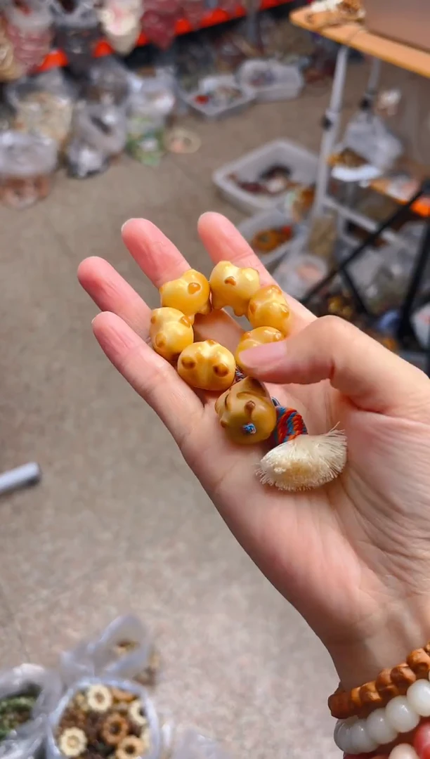 吊坠菩提根/象牙果柯基屁屁手捻 小仓鼠