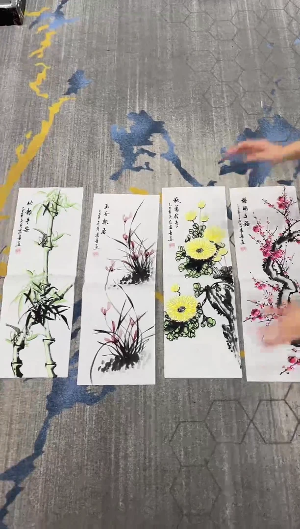 真人名画手工手绘